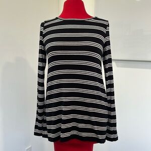 Black and white striped tunic